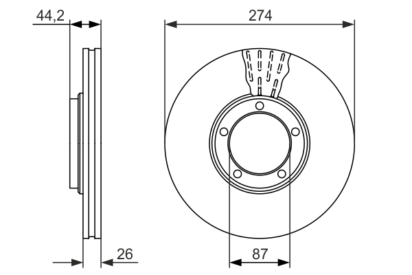 Brake Disc - 0 986 479 696 BOSCH