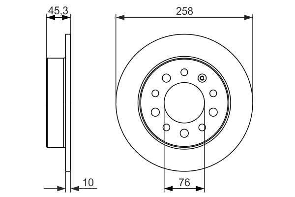 Brake Disc - 0 986 479 697 BOSCH