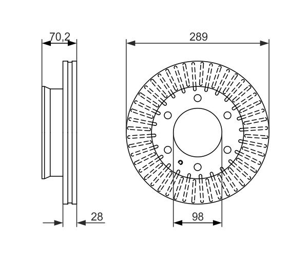 Brake Disc - 0 986 479 711 BOSCH