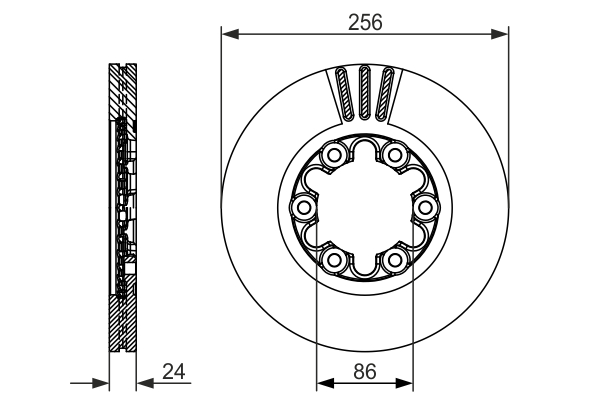 Brake Disc - 0 986 479 712 BOSCH