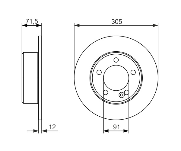 Brake Disc - 0 986 479 714 BOSCH