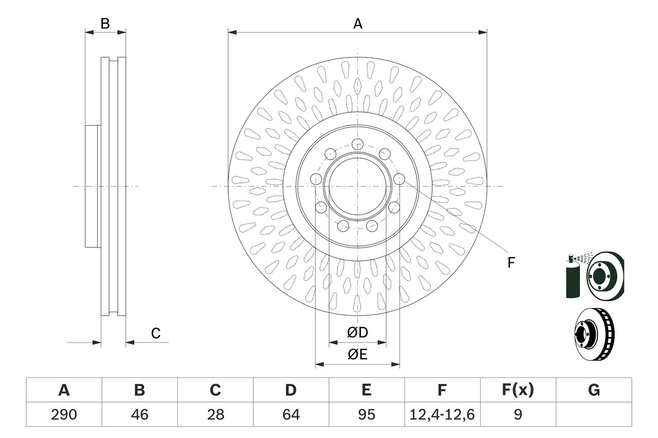 Brake Disc - 0 986 479 718 BOSCH