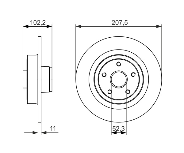 Brake Disc - 0 986 479 724 BOSCH