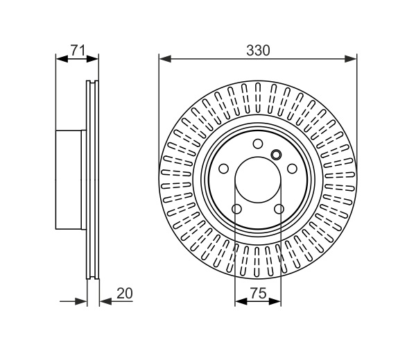 Brake Disc - 0 986 479 727 BOSCH