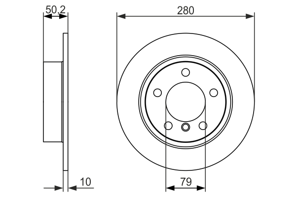 Brake Disc - 0 986 479 728 BOSCH
