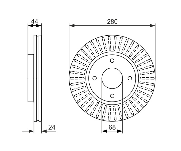 Brake Disc - 0 986 479 737 BOSCH