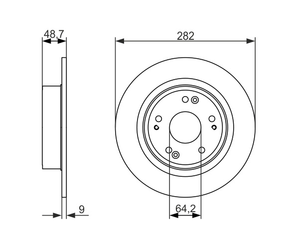 Brake Disc - 0 986 479 738 BOSCH