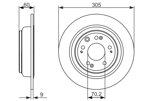 Brake Disc - 0 986 479 740 BOSCH