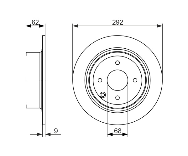 Brake Disc - 0 986 479 742 BOSCH