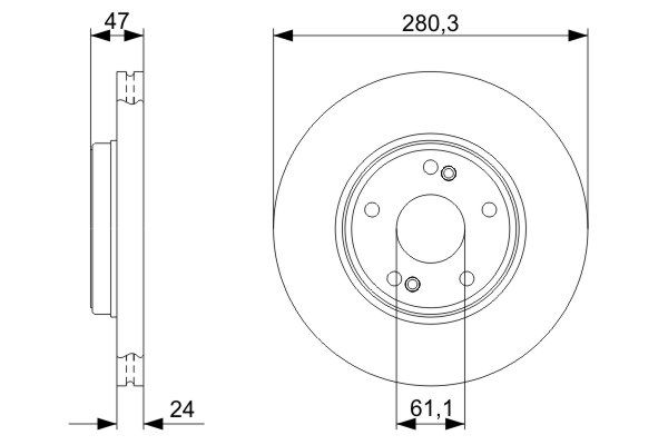 Тормозной диск - 0 986 479 743 BOSCH
