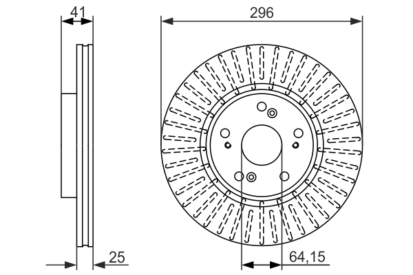 Brake Disc - 0 986 479 744 BOSCH