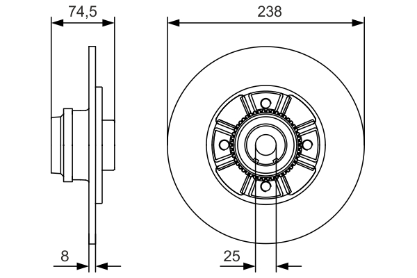 Brake Disc - 0 986 479 759 BOSCH