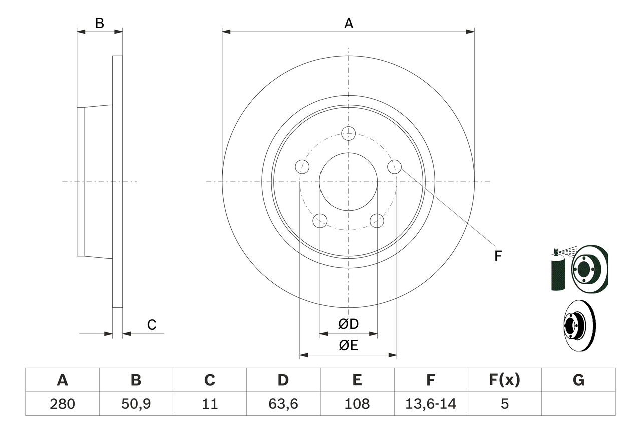 Brake Disc - 0 986 479 762 BOSCH