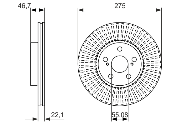 Brake Disc - 0 986 479 767 BOSCH