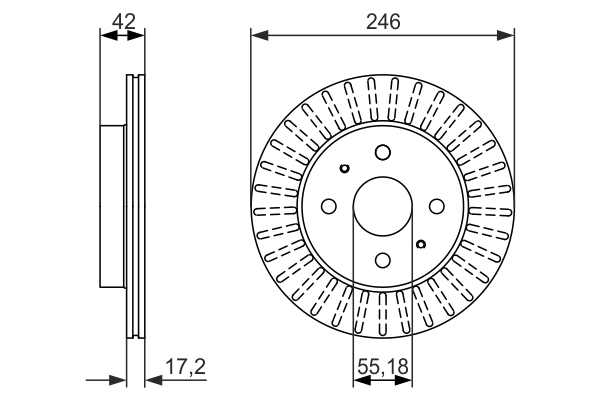 Brake Disc - 0 986 479 769 BOSCH