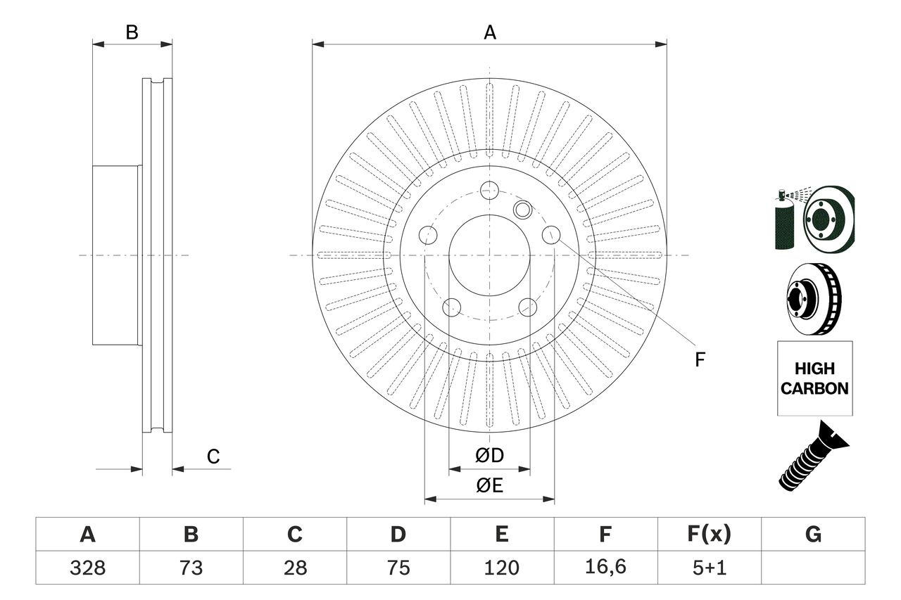 Brake Disc - 0 986 479 771 BOSCH
