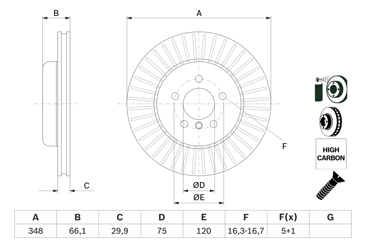 Brake Disc - 0 986 479 772 BOSCH