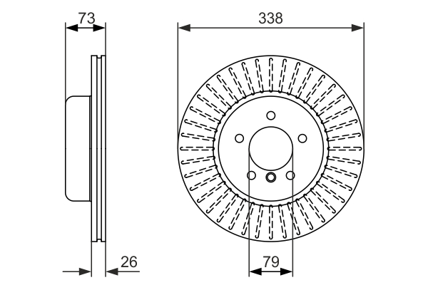 Brake Disc - 0 986 479 773 BOSCH