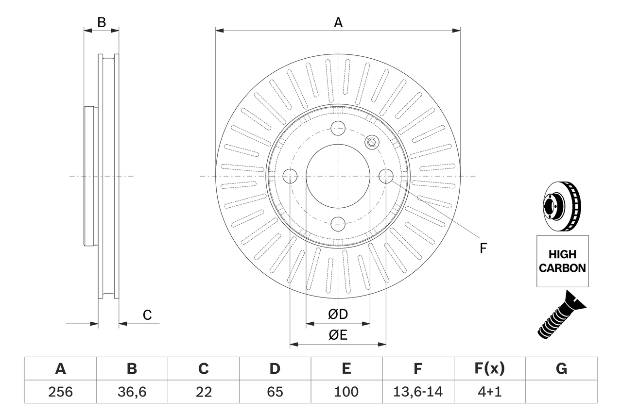 Brake Disc - 0 986 479 776 BOSCH