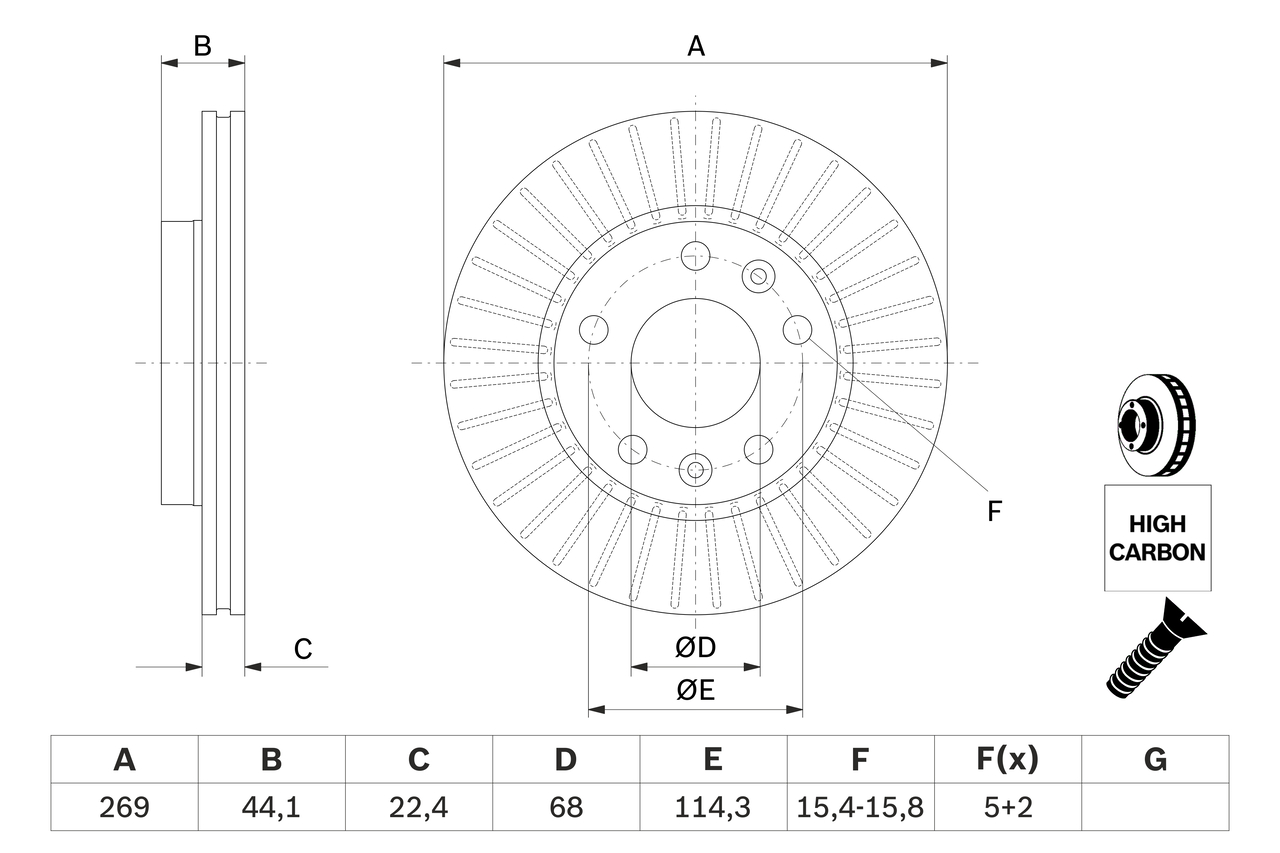 Brake Disc - 0 986 479 779 BOSCH