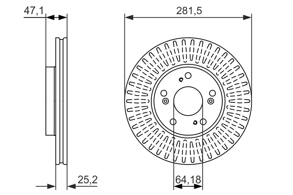 Brake Disc - 0 986 479 781 BOSCH