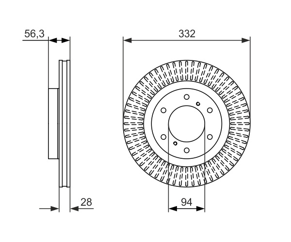 Brake Disc - 0 986 479 782 BOSCH