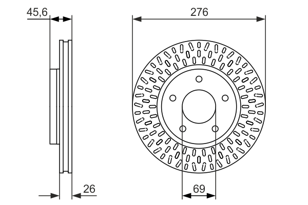 Brake Disc - 0 986 479 783 BOSCH
