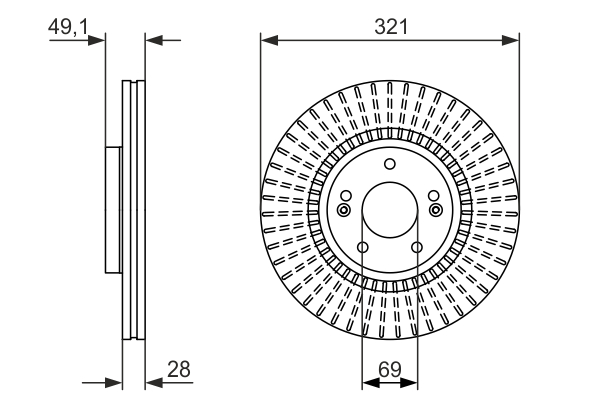 Brake Disc - 0 986 479 786 BOSCH