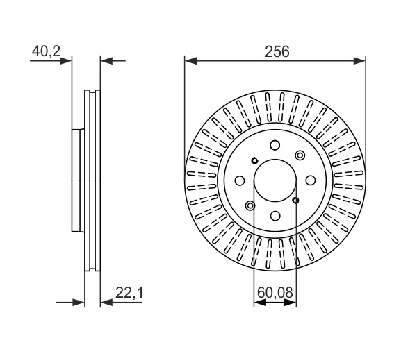 Brake Disc - 0 986 479 788 BOSCH