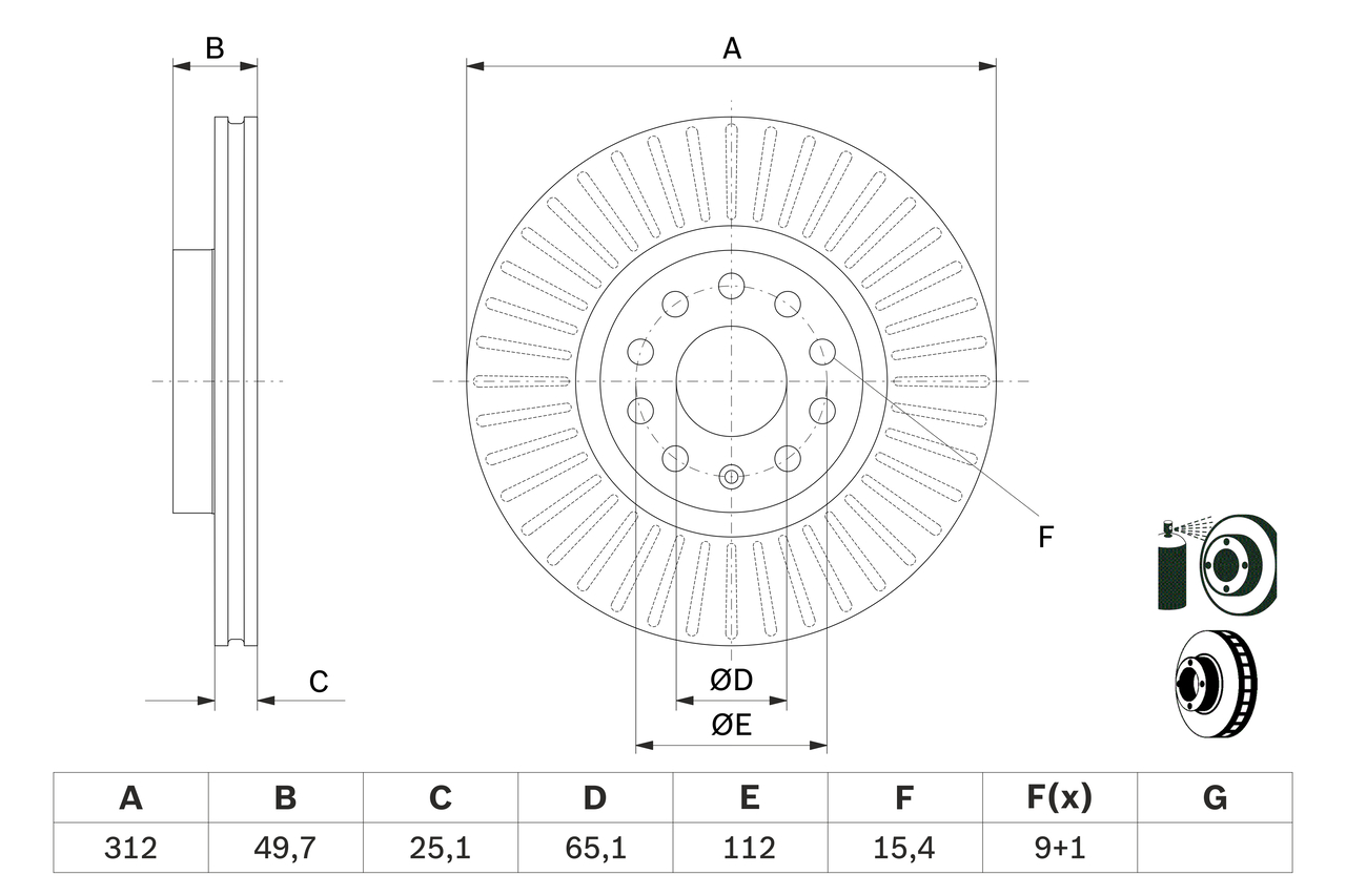 Brake Disc - 0 986 479 932 BOSCH