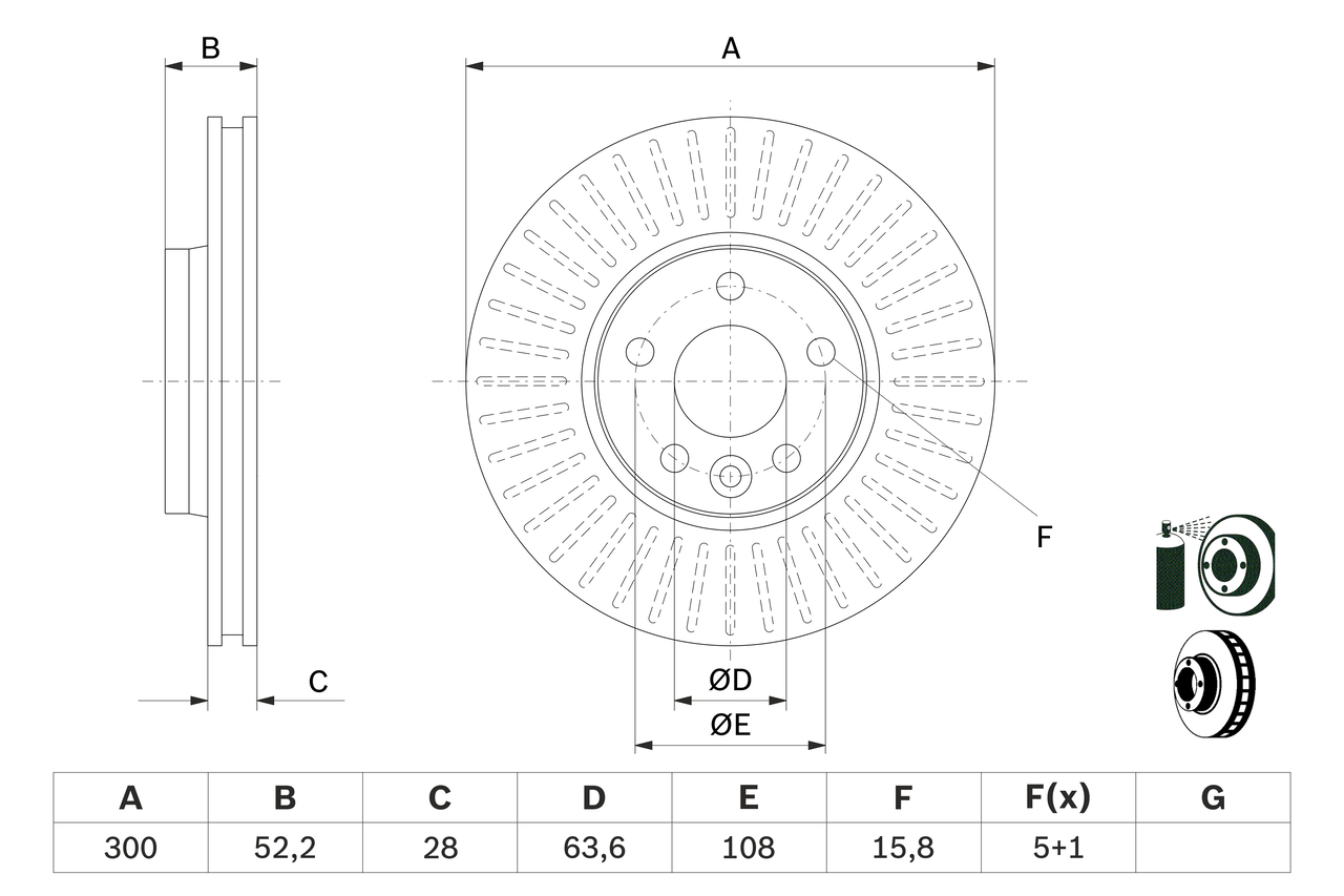 Brake Disc - 0 986 479 974 BOSCH