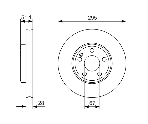 Brake Disc - 0 986 479 A01 BOSCH