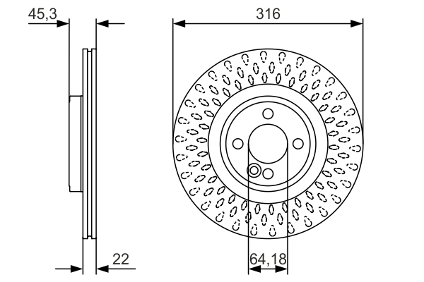 Brake Disc - 0 986 479 A07 BOSCH