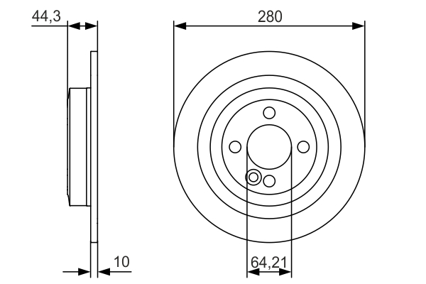 Brake Disc - 0 986 479 A08 BOSCH