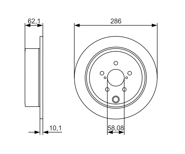Brake Disc - 0 986 479 A10 BOSCH