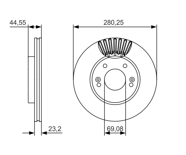 Brake Disc - 0 986 479 A12 BOSCH