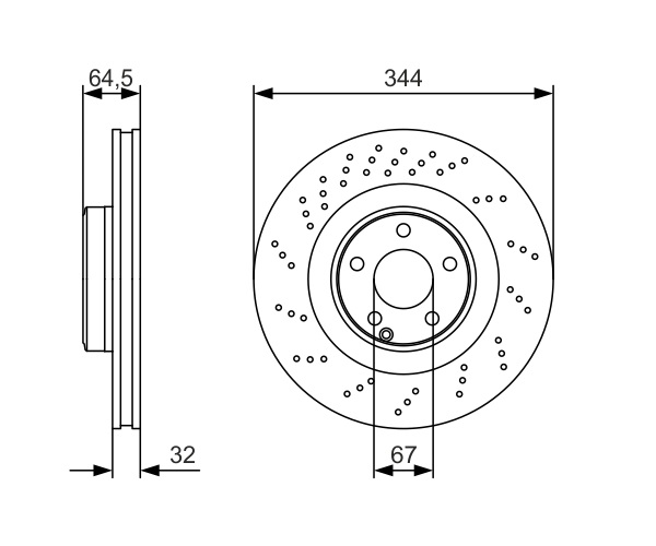 Brake Disc - 0 986 479 A17 BOSCH