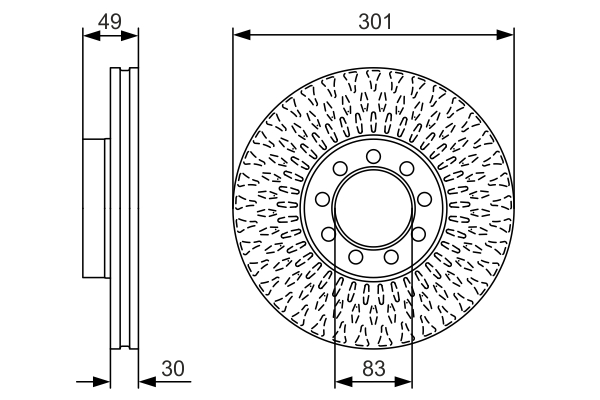 Brake Disc - 0 986 479 A23 BOSCH