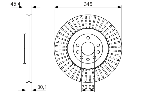 Brake Disc - 0 986 479 A24 BOSCH