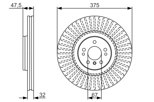 Brake Disc - 0 986 479 A26 BOSCH