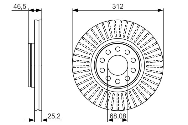 Brake Disc - 0 986 479 A30 BOSCH