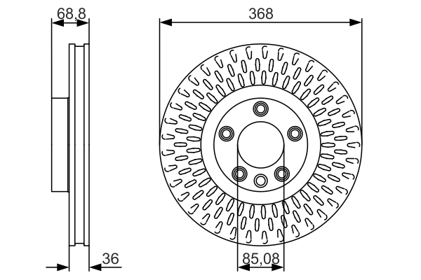 Brake Disc - 0 986 479 A33 BOSCH
