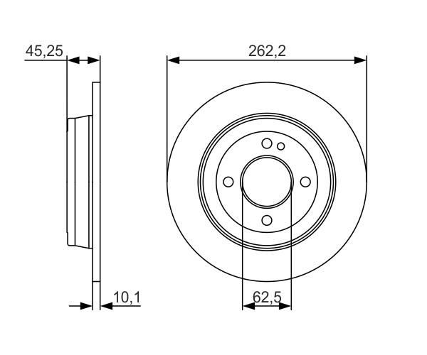 Brake Disc - 0 986 479 A44 BOSCH