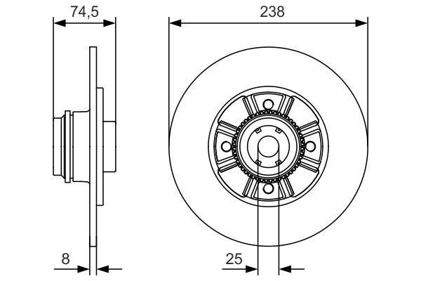 Brake Disc - 0 986 479 A48 BOSCH