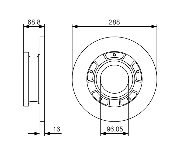 Brake Disc - 0 986 479 A50 BOSCH