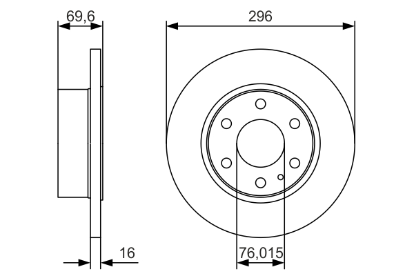 Brake Disc - 0 986 479 A51 BOSCH