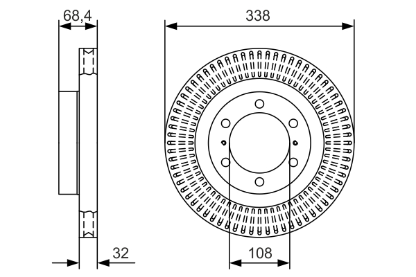 Brake Disc - 0 986 479 A65 BOSCH