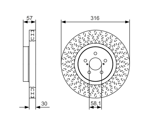 Brake Disc - 0 986 479 A81 BOSCH