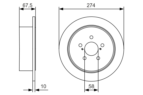 Brake Disc - 0 986 479 A82 BOSCH