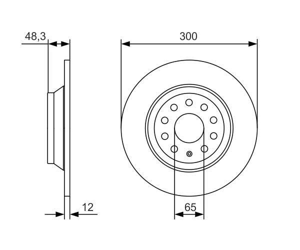 Brake Disc - 0 986 479 A84 BOSCH